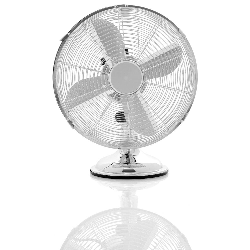 Ventilateur sur table gris chromé Homday 30 cm