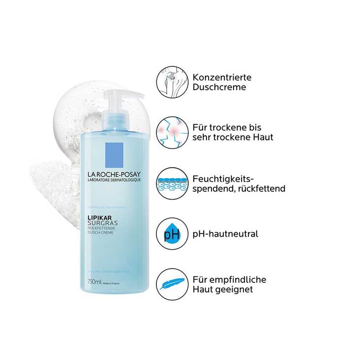 La Roche Posay Lipikar Surgras Duschgel, 750 ml