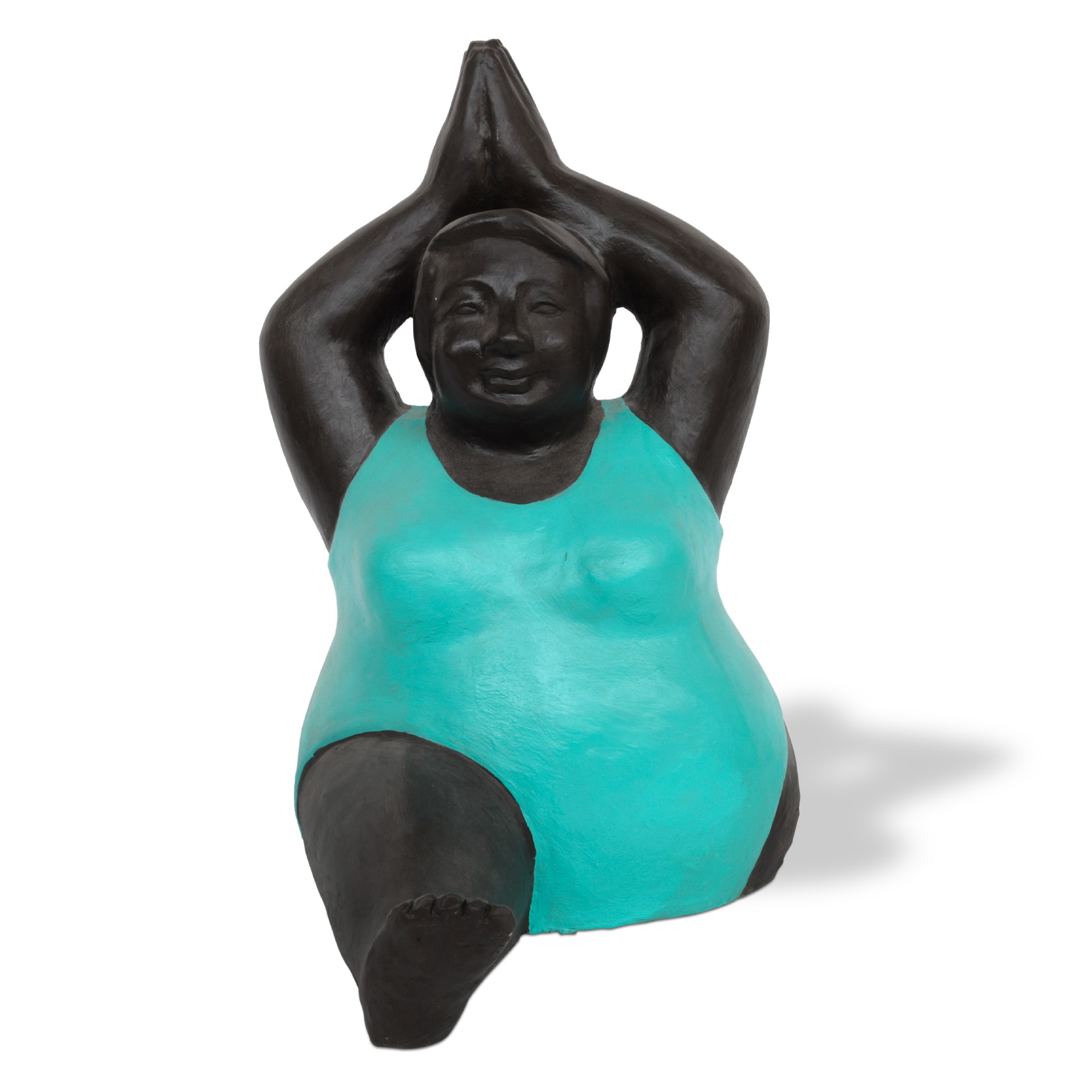 Zementfigur 'Yoga-Dame', mint, schwarz, B 65 cm, H 65 cm, T 40 cm günstig bestellen