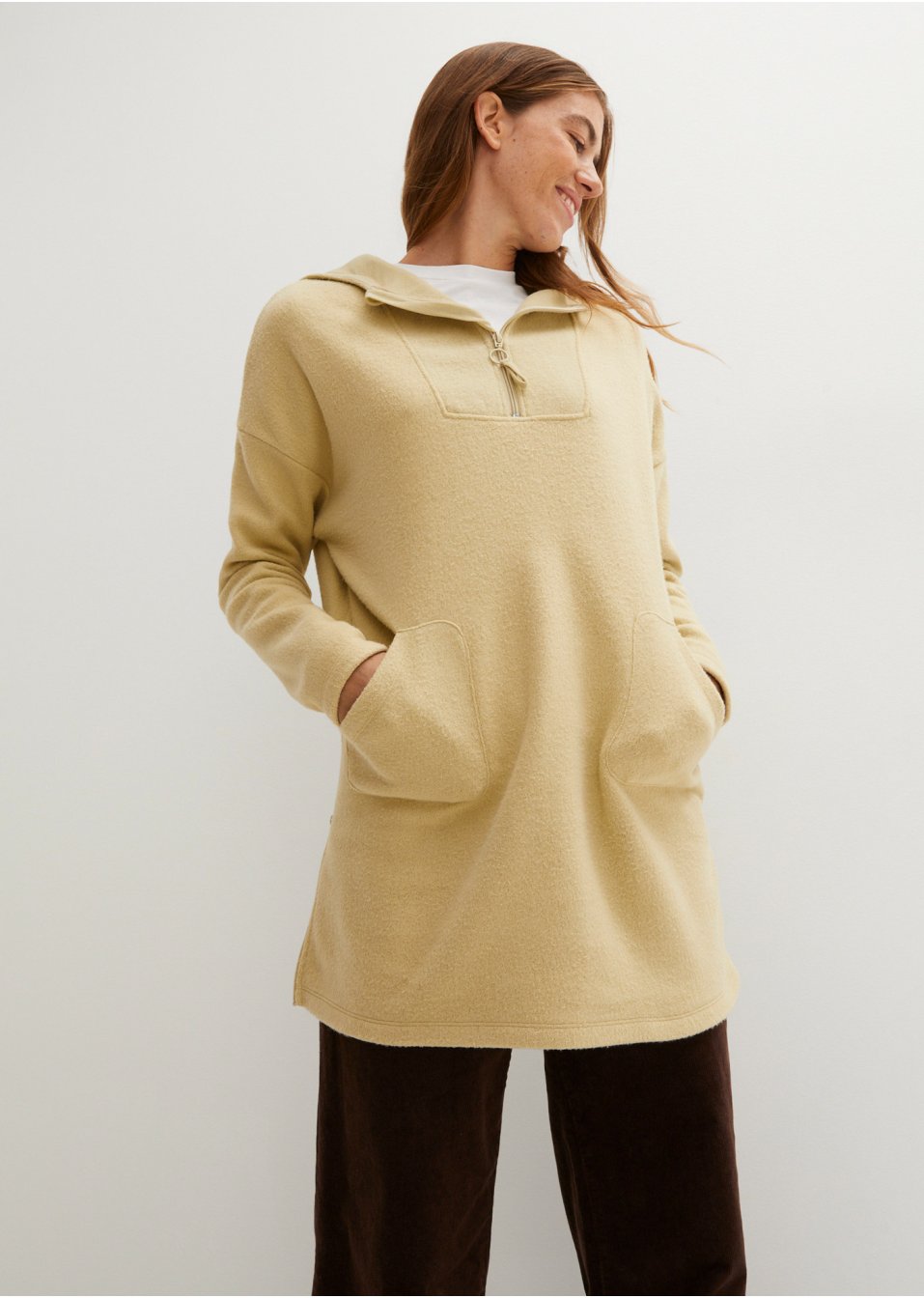 Pull long en polaire