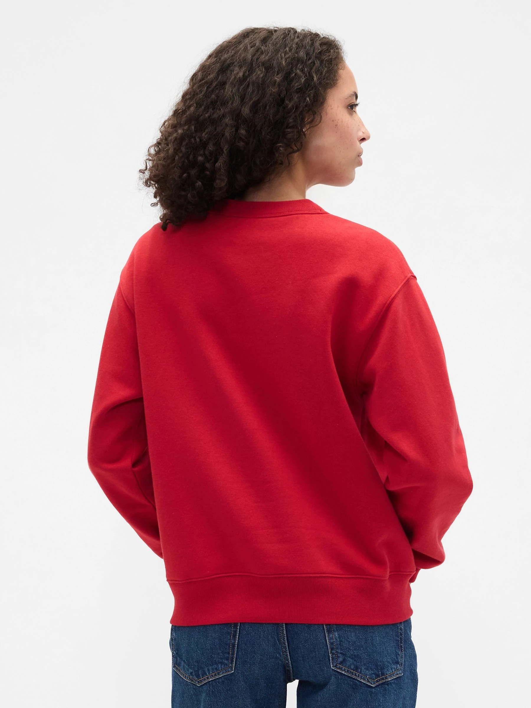 Rood - Gap fleece sweatshirt met logo