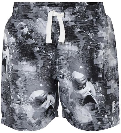 LEGO? Ninjago Bådeshorts - UV50+ - LWPeiter - Gr?/Hvid m. Print