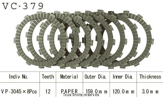 Kyoto - Disques garnis d'embrayage VC379