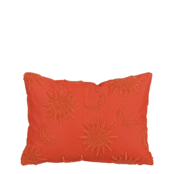 Kussen maan rood - l35xb25xh10cm