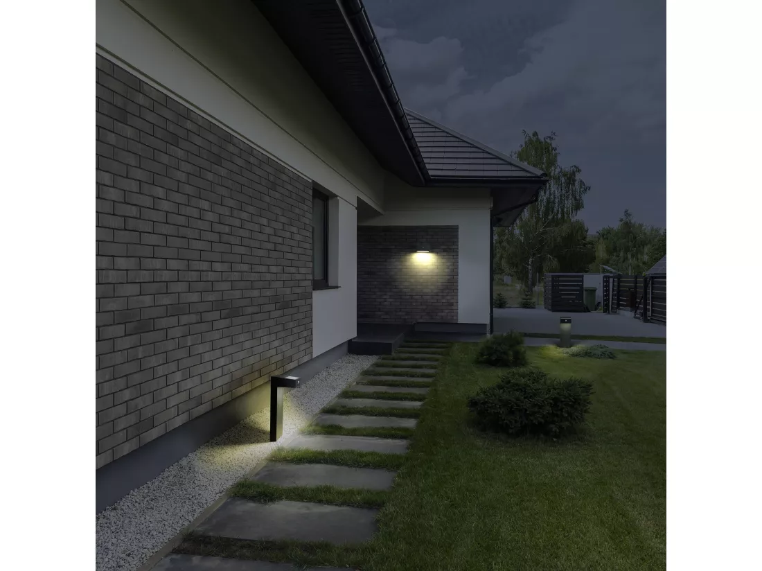 FORLIGHT Balise de Jardin Ip44 Top Led 3W 3000K Gris Urbain 129Lm