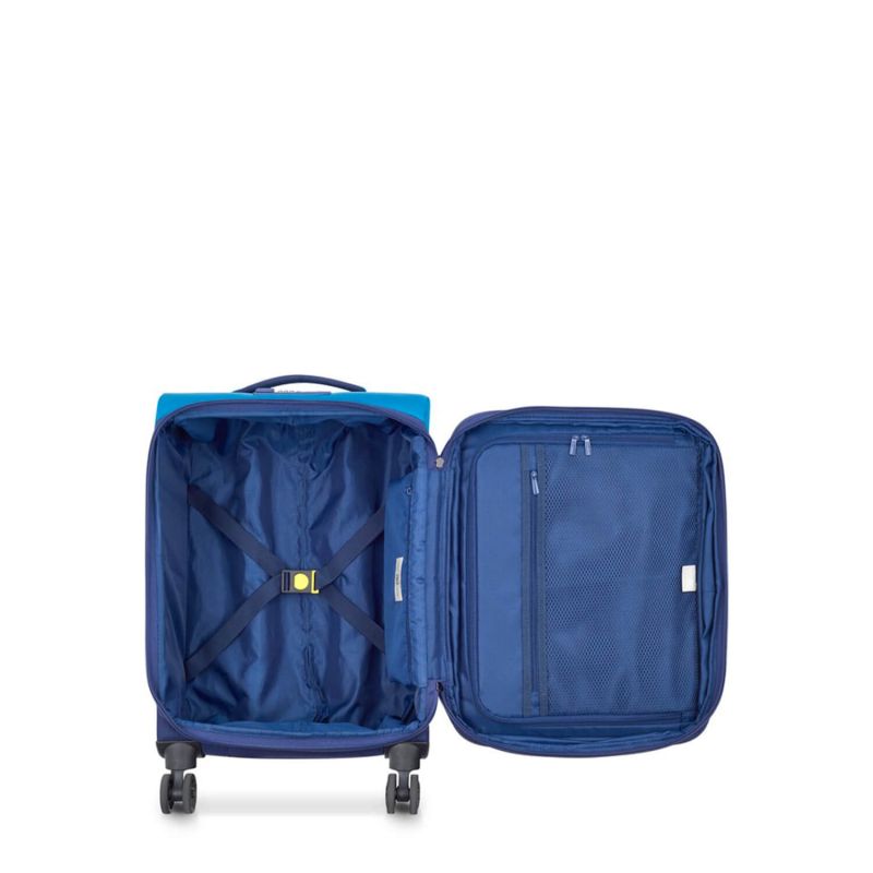 Valise cabine souple Brochant 3 Extensible 55 cm Bleu Outremer