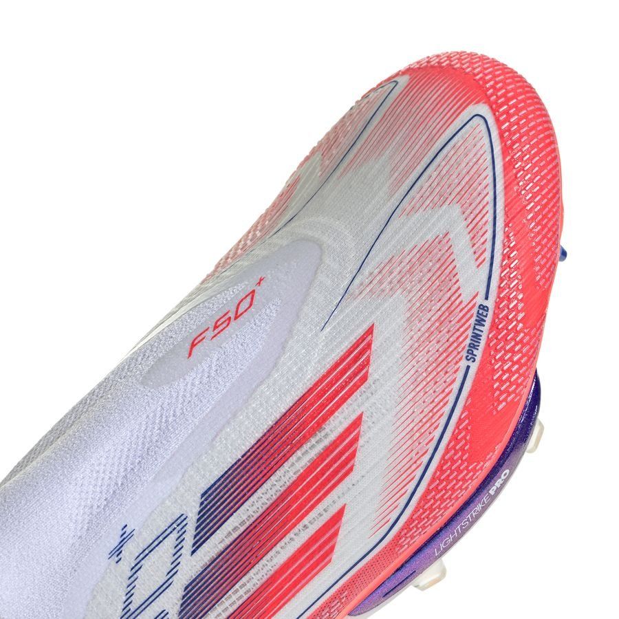 adidas F50   Laceless FG Advancement - Blanc/Rouge/Bleu