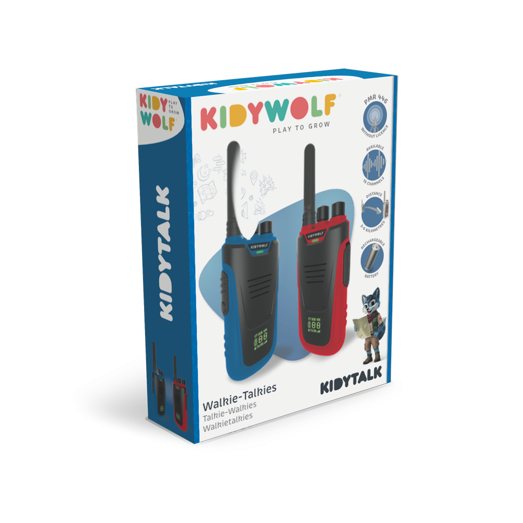 KidyWolf Kidywolf Kidytalk Walkie talkies blauw-rood