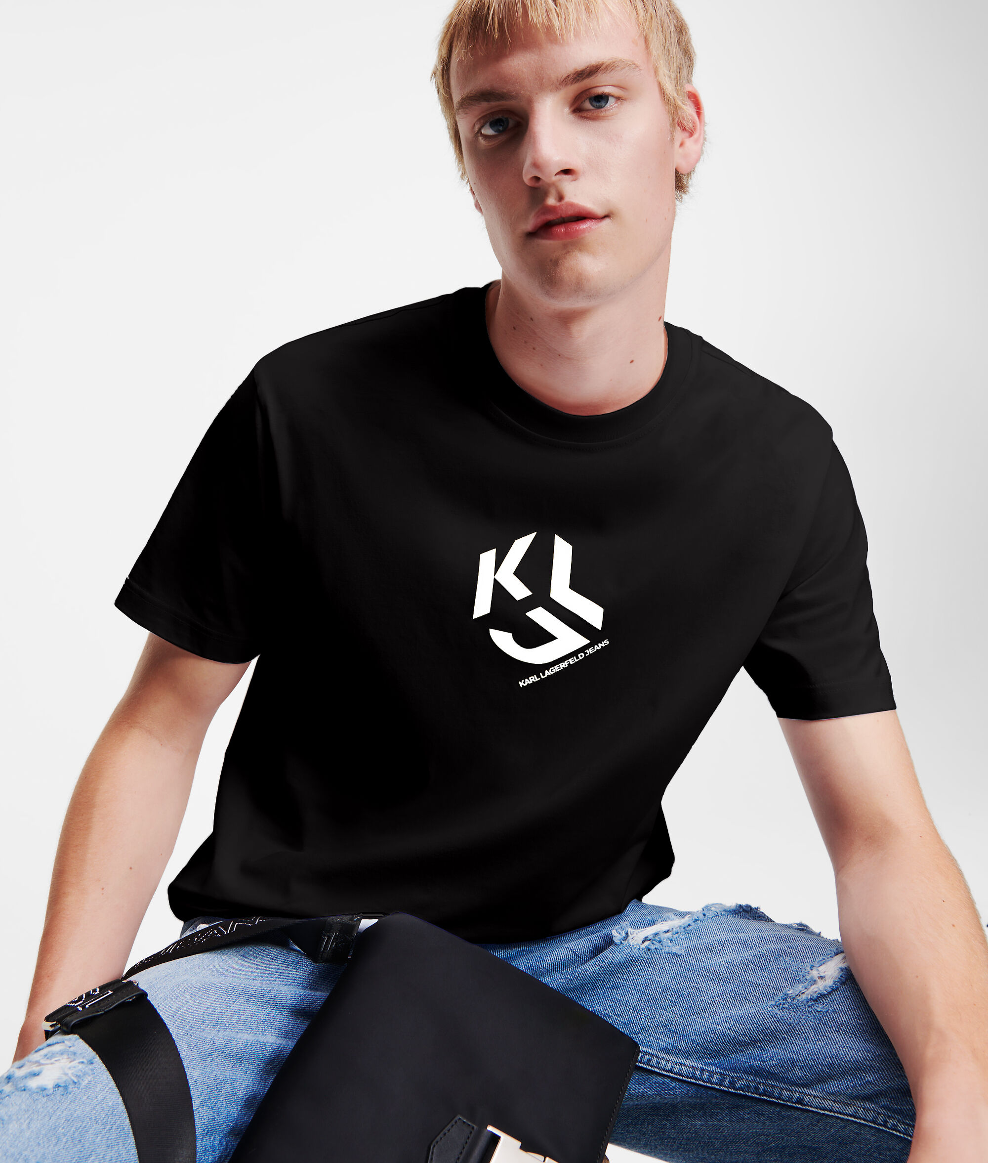 T-SHIRT COUPE DROITE KLJ MONOGRAM
