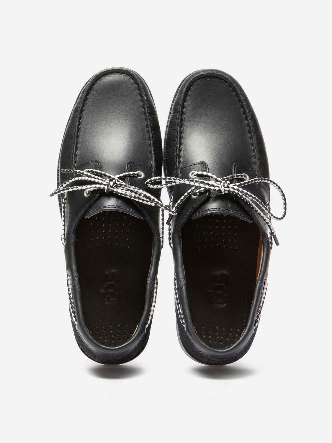 Chaussures Bateau Homme Cuir Marine