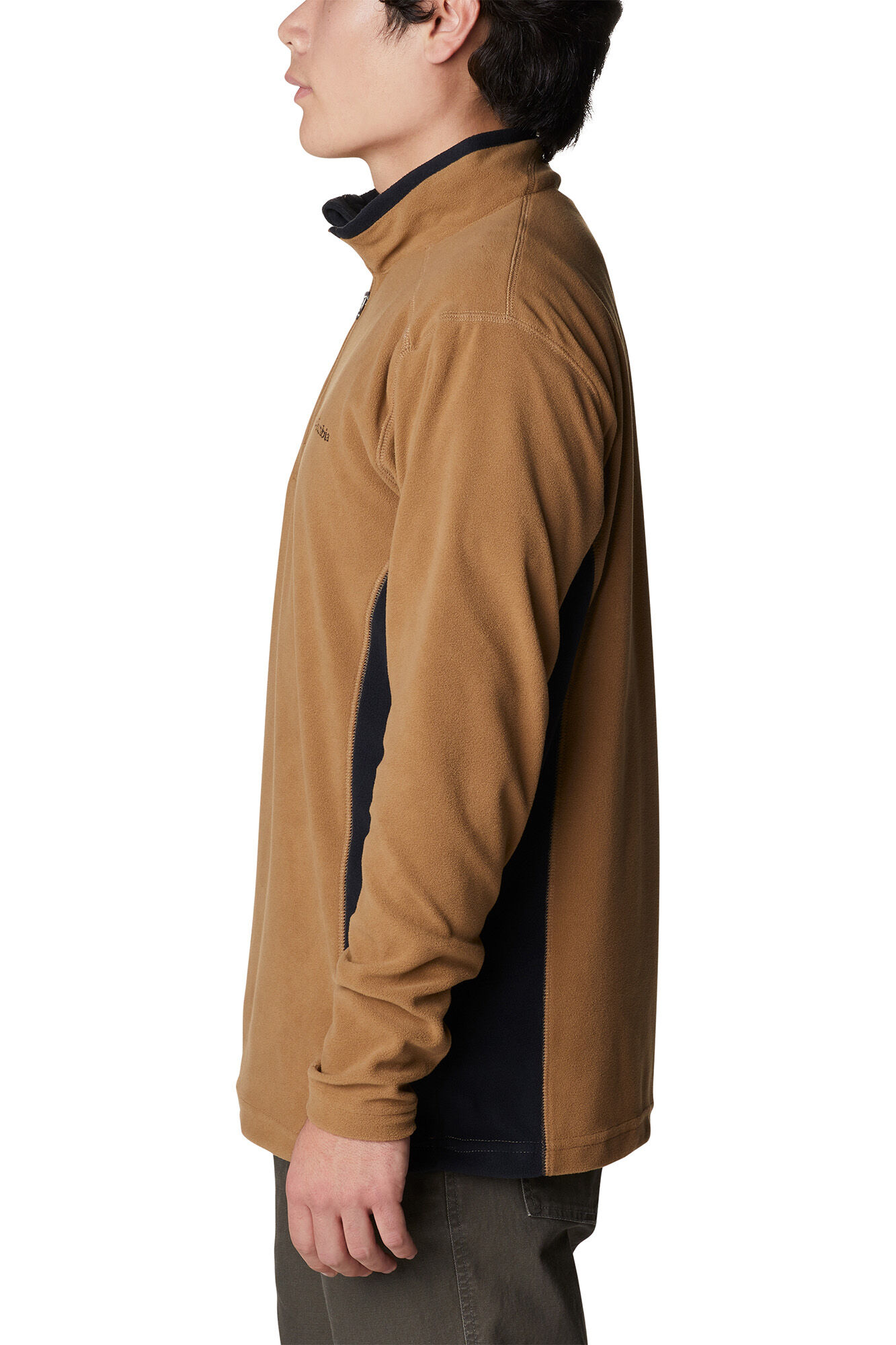 Jaqueta masculina Columbia Klamath Range™ II com meio zíper e forro - Bege