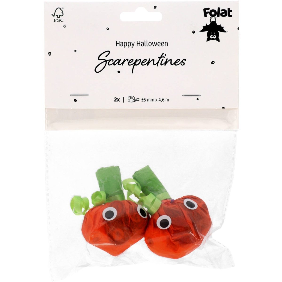 Halloween Confetti Serpentine Pompoen 2st