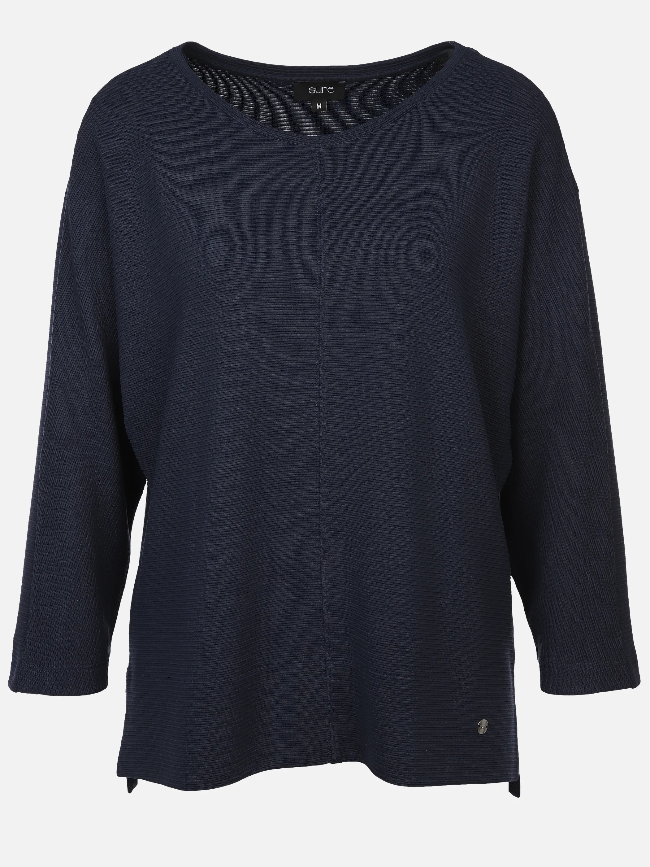 Damen Ottoman Shirt in Ripp-Optik
