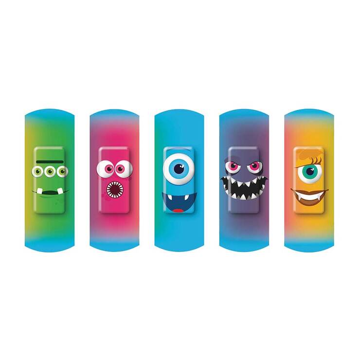 Nexcare happy kids Pflasterstrips Monster 2 Größen, 20 St