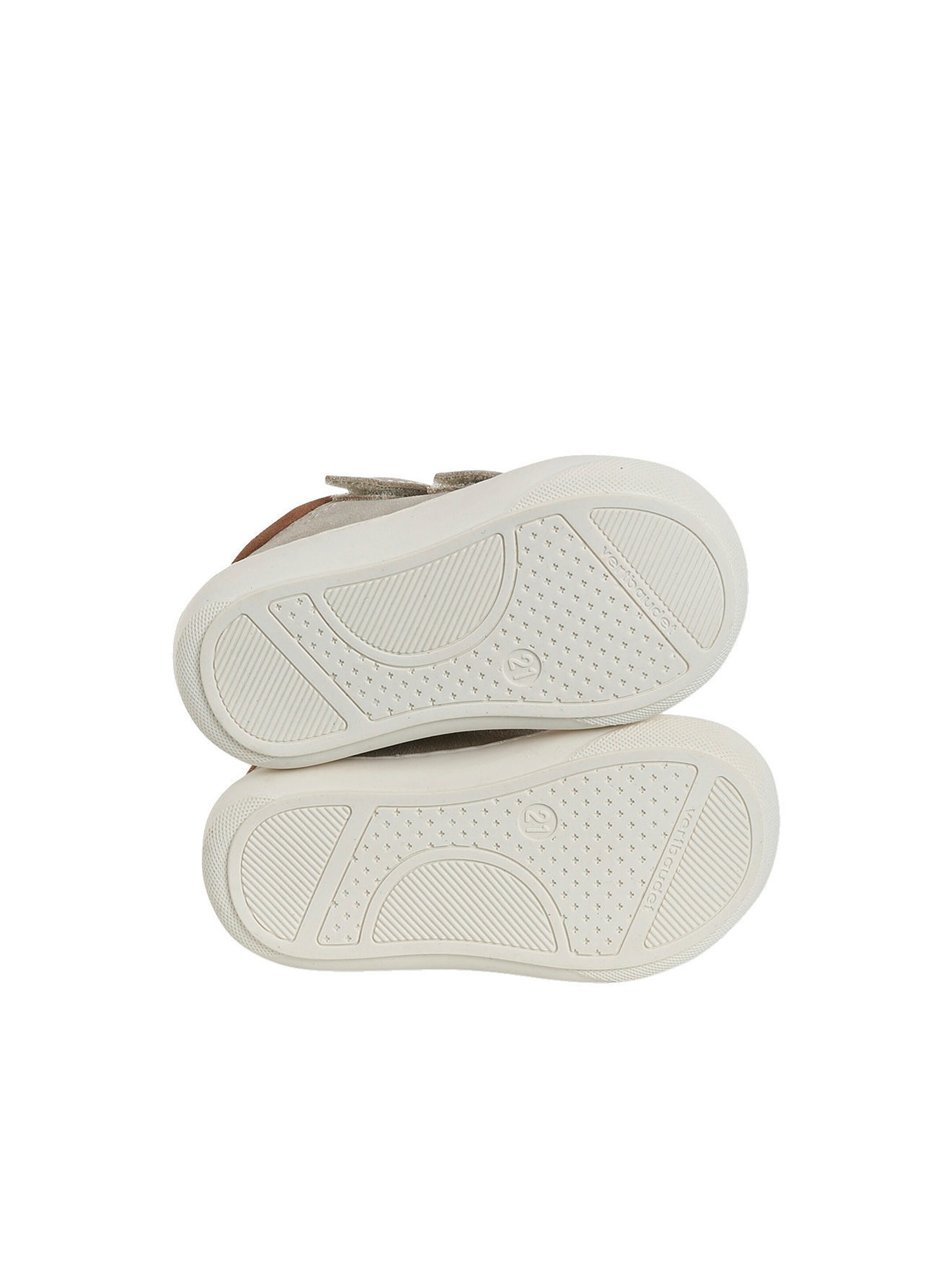 Vertbaudet Baby Lauflernschuhe mit Klett aus weichem Leder beige