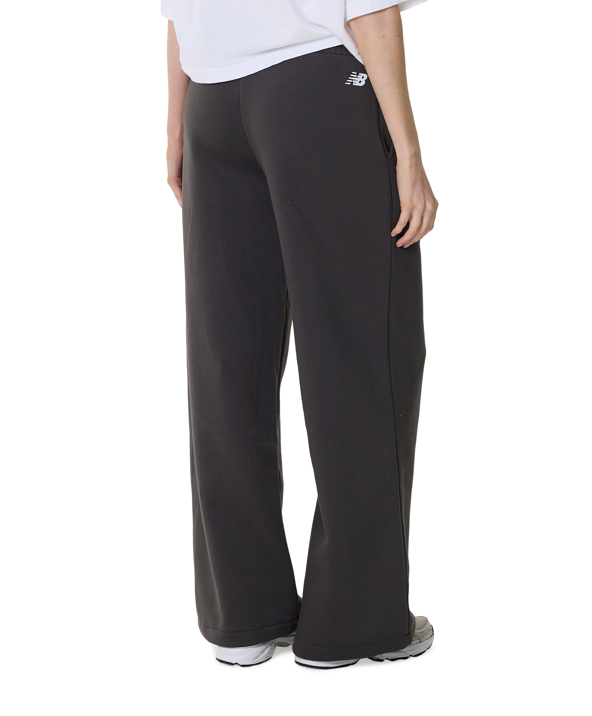 New Balance Trackside Fleece Pant dames broek grijs