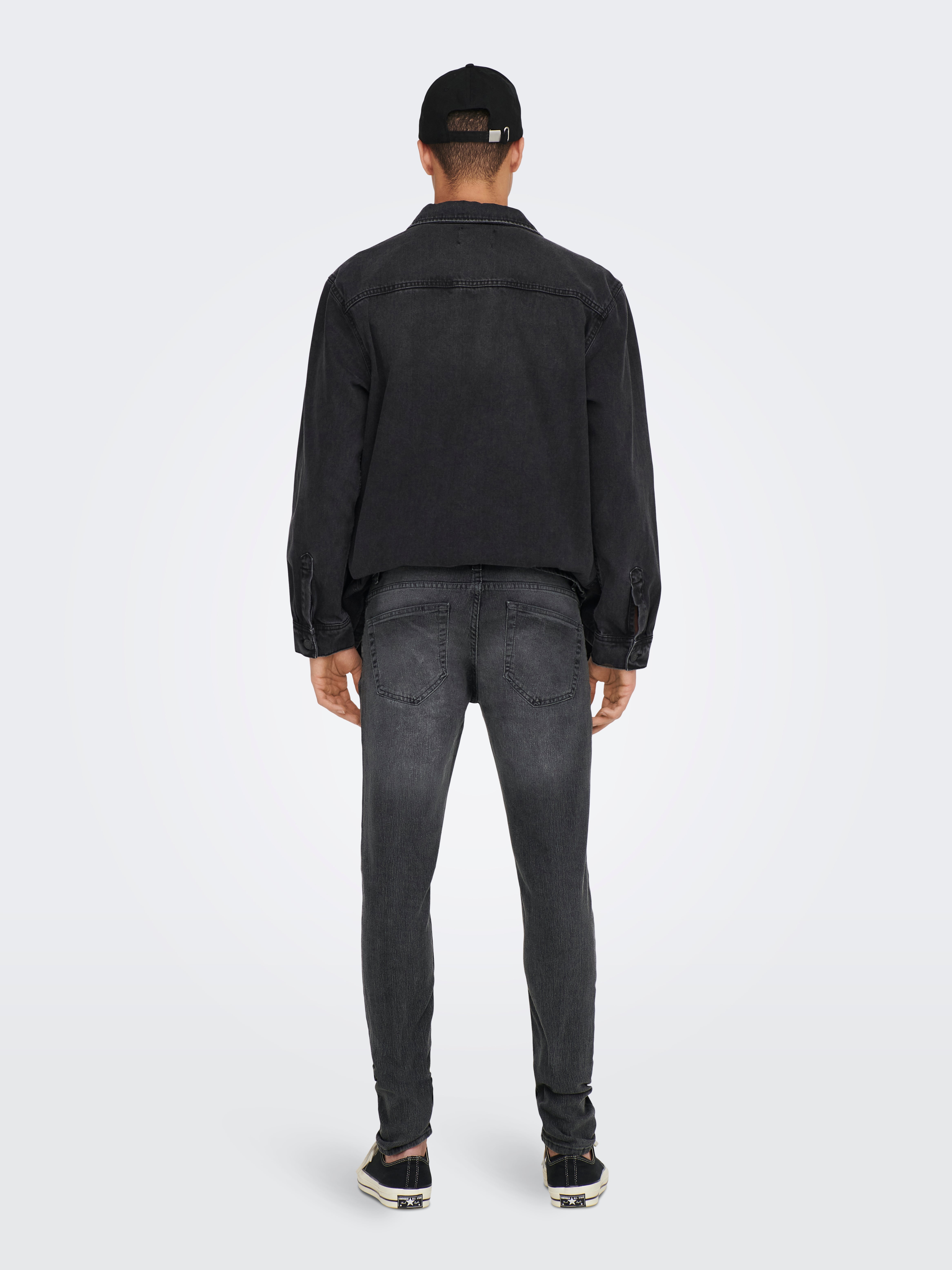 ONSLOOM Mittlere Taille Slim Fit Jeans Grey Denim