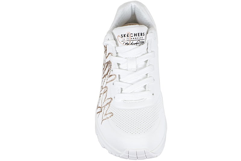 SKECHERS UNO - GOLDEN HEART WHITE SNEAKER