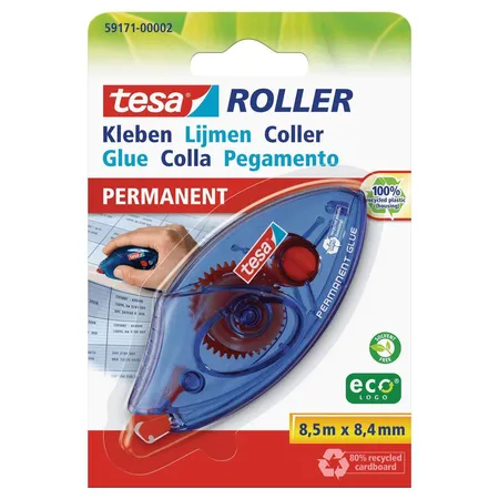 tesa Kleberoller ecoLogo permanent, 8,5mx8,4mm