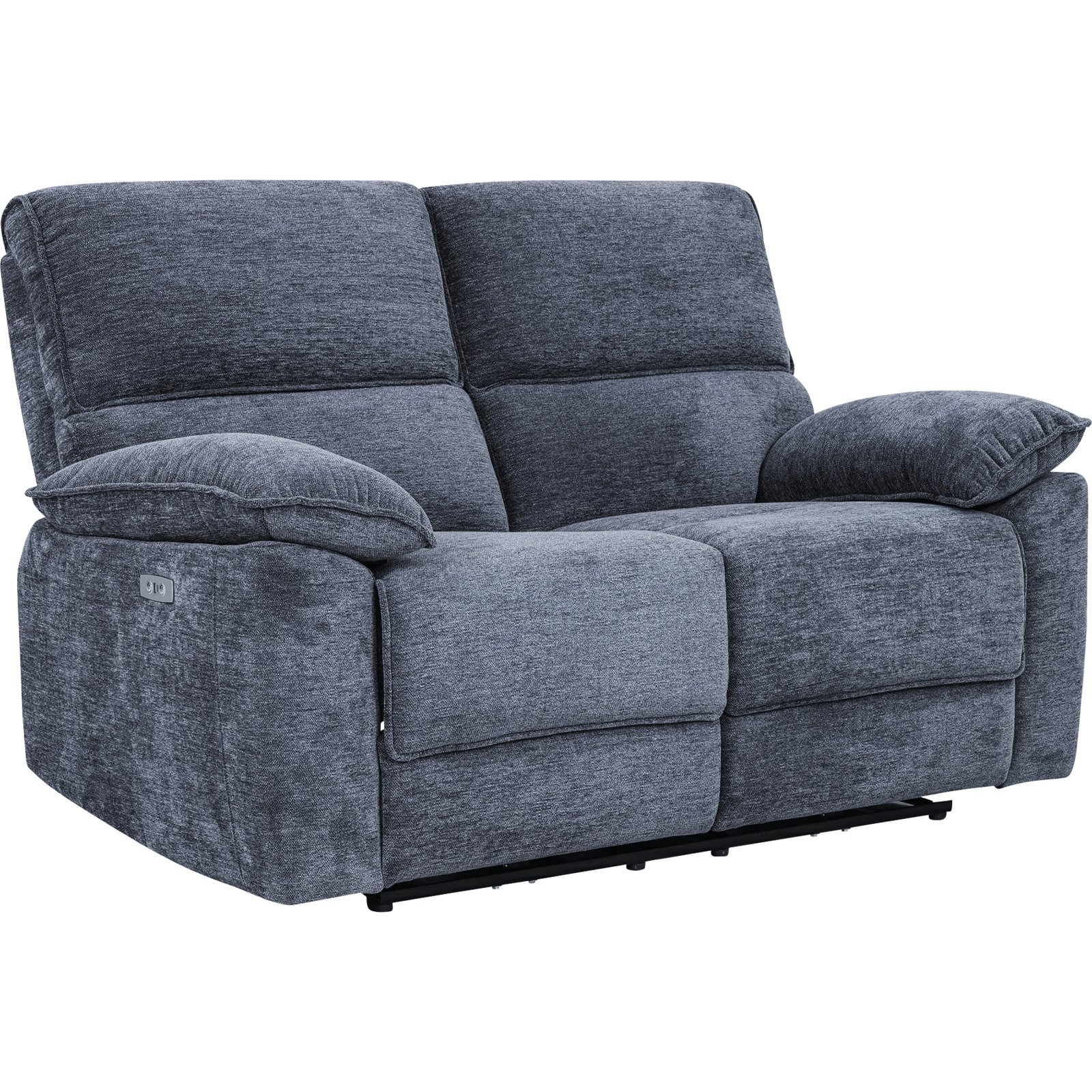 2er-Sofa Loris Stoff dunkelgrau, Relaxfunktion