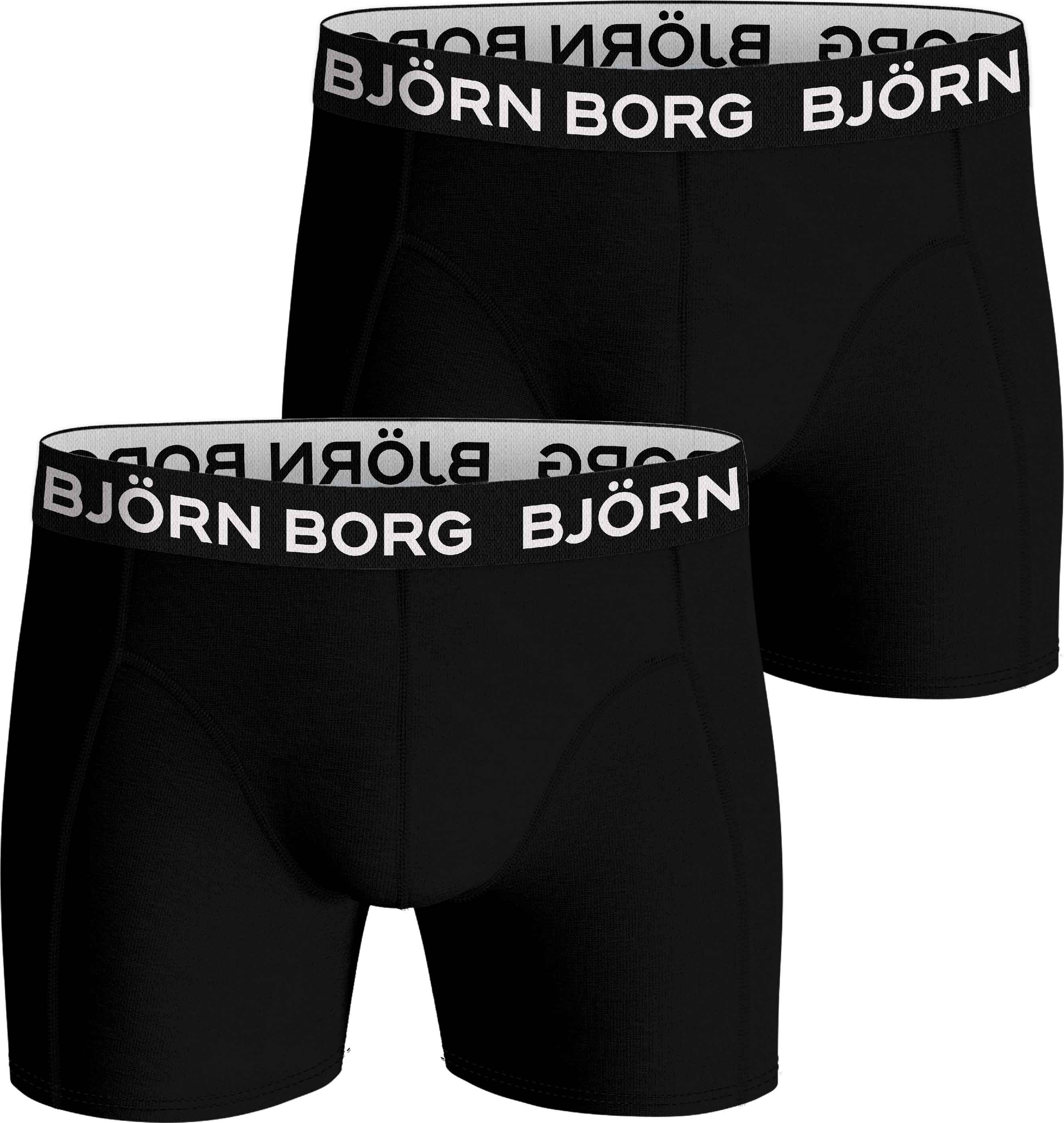 Bamboo Cotton Blend Boxer 2-Pack Herre MP001/Black
