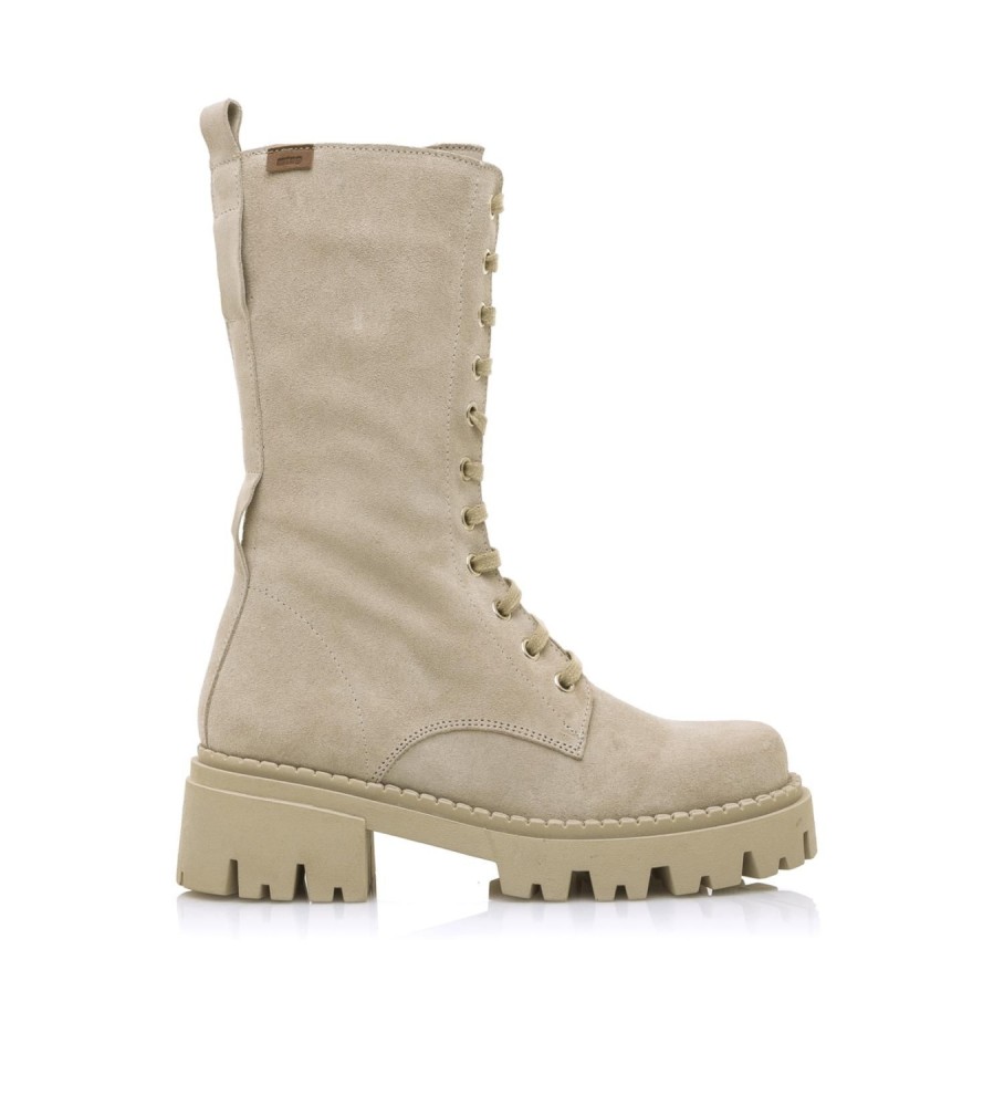 Mustang Bota de pele Casual Skware Bege