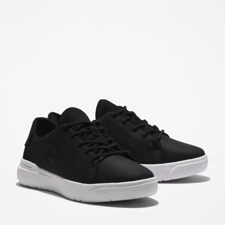 Basket basse à lacets Seneca Bay pour enfant en noir