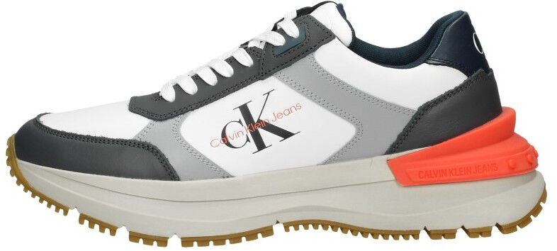 Calvin Klein Chunky Runn Laceup Low LTH-Nappa grijs