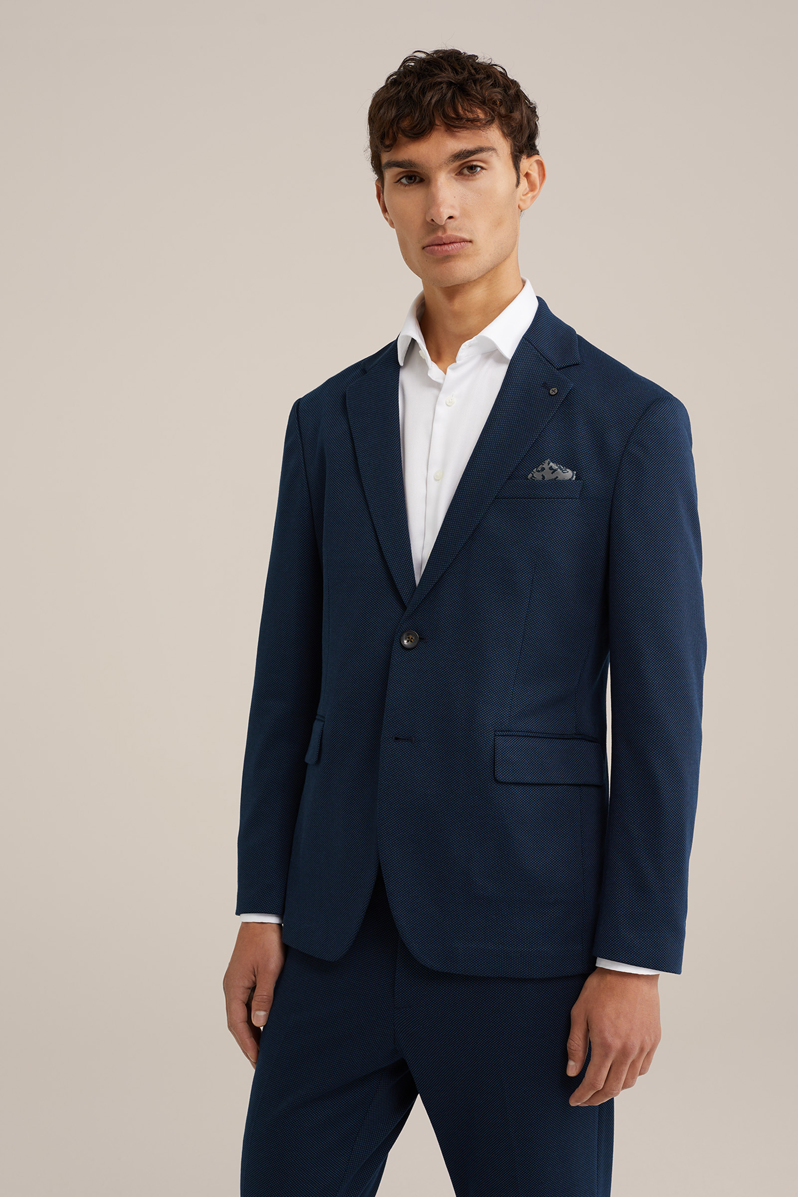 stretch kwaliteit blazer WE Fashion Donkerblauw