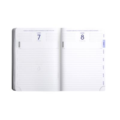 Agenda Metric - 1 jour par page - 12 x 17 cm - bleu - Exacompta
