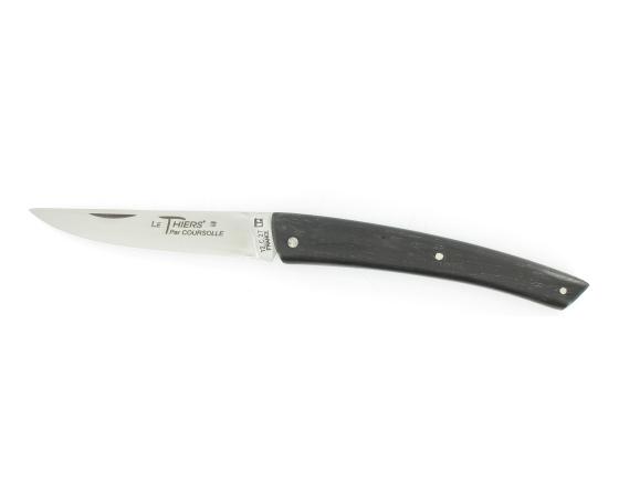 Le Thiers Coursolle 12 cm Ebène Plein Manche Couteau de poche Le Thiers par Coursolle