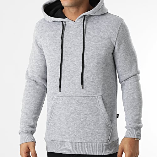Sweat Capuche SW882 Gris Chiné