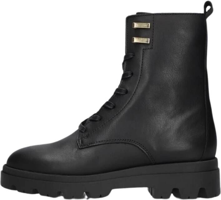 Hip H1626 Veterboots Laarzen Met Veters Meisjes Kids Zwart