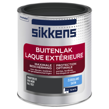 Sikkens buitenlak zijdeglans RAL 7021 zwartgrijs 750 ml