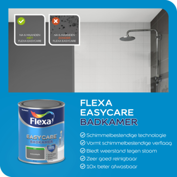 Flexa EasyCare muurverf badkamer wit mat 1 liter