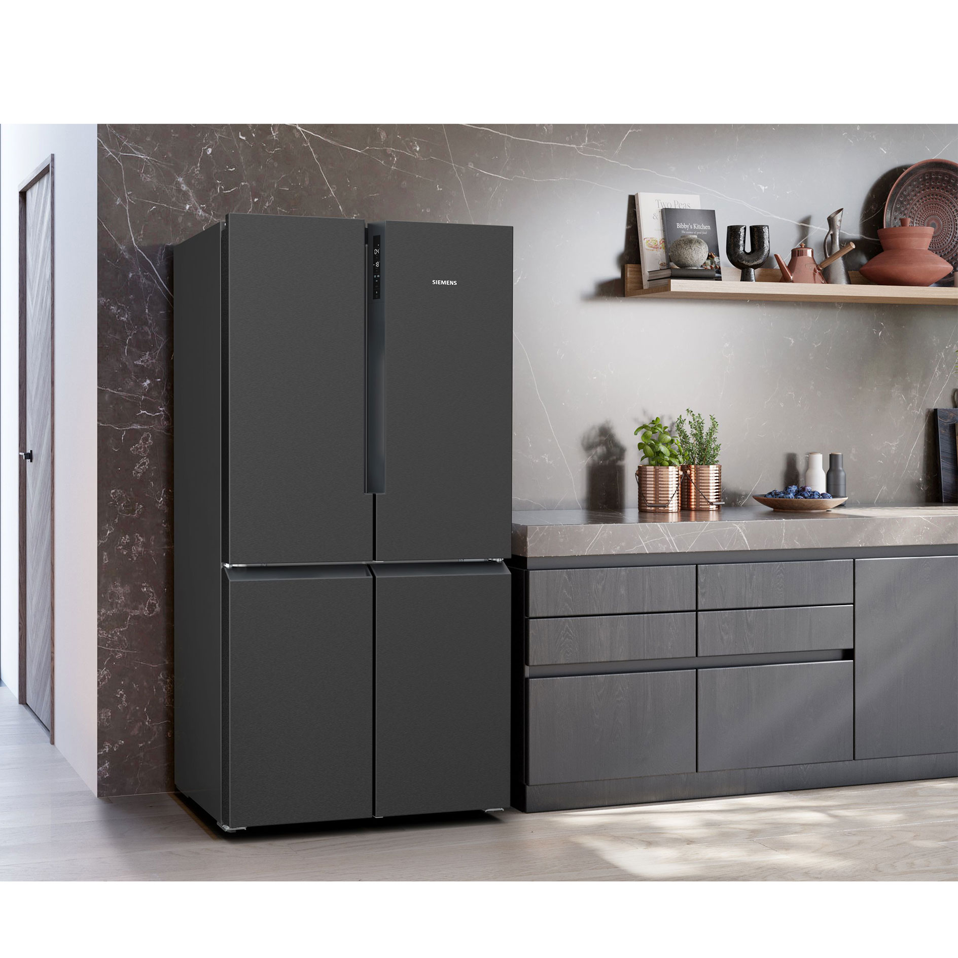 SIEMENS Kühl-/Gefrierkombination KF96NAXEA - blacksteel - E