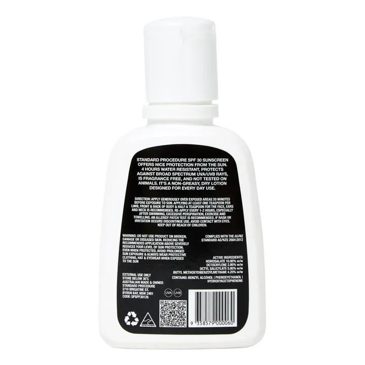 Standard Procedure Crème solaire SPF 30