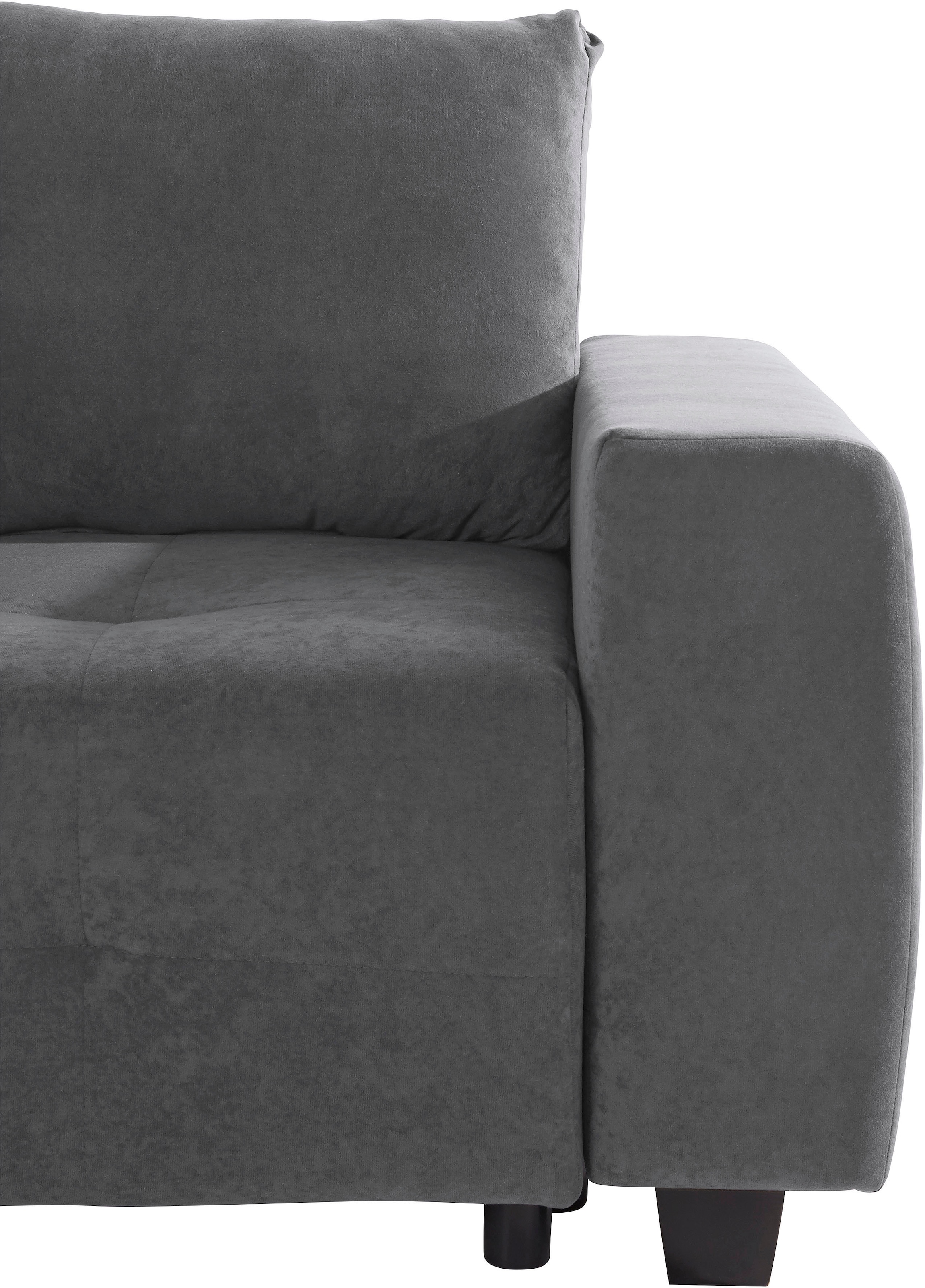 COLLECTION AB Schlafsofa »Bella, B: 241 cm, Liegefl. 142x194 cm« mit Bettfunktion, Bettkasten & 2 Zierkissen, Federkern