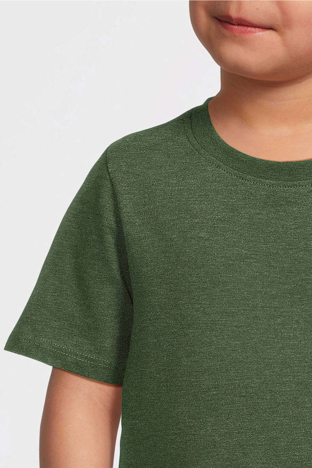 anytime T-shirt groen melange