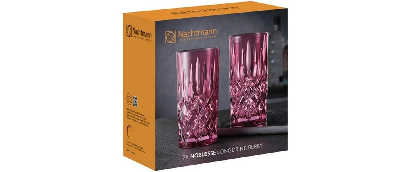Longdrinkglas Noblesse, Berry, 2 StückLongdrinkglas-Set aus Kristallglas mit filigranem Schliffdekor