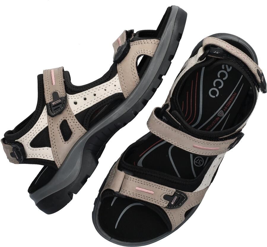 Ecco Offroad Atmos suede sandalen bruin beige