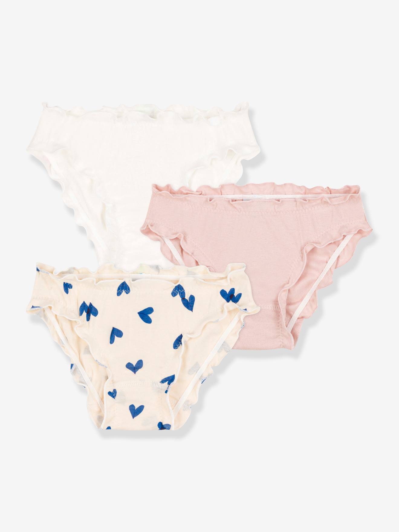 Pacote com 3 calcinhas de algodão para meninas