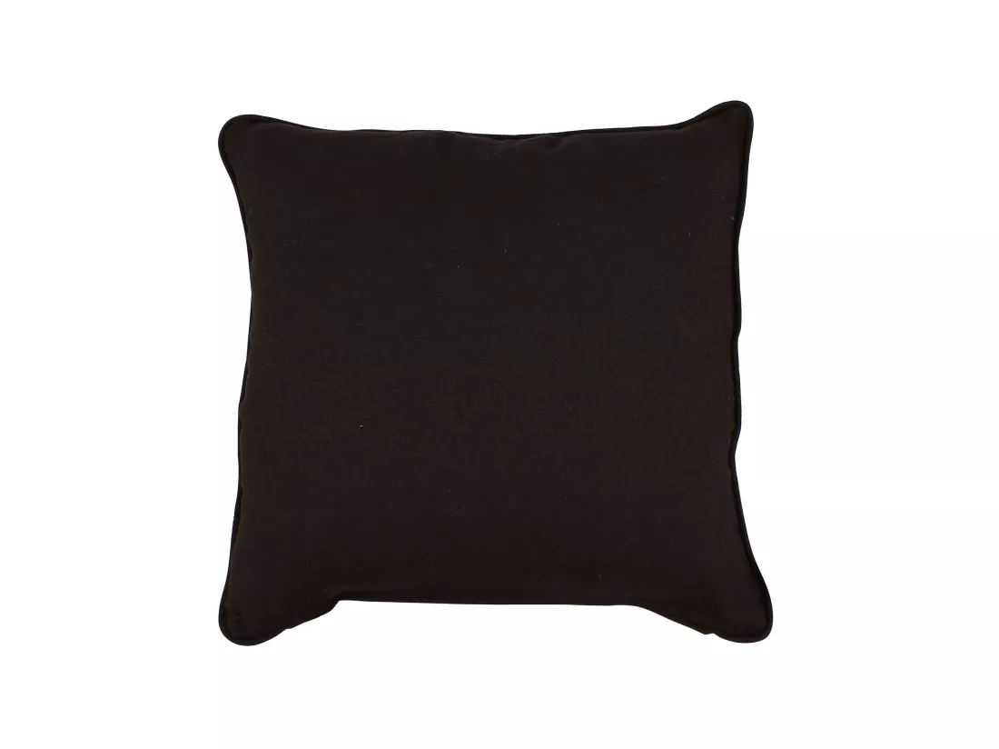 Now's Home - Coussin Carre En Lin Coloris Noir 40x40cm Nyl