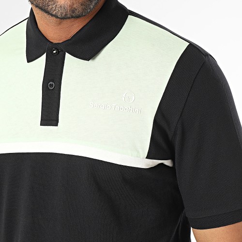 Polo Manches Courtes A Bandes 40343 Mixable Vert Noir