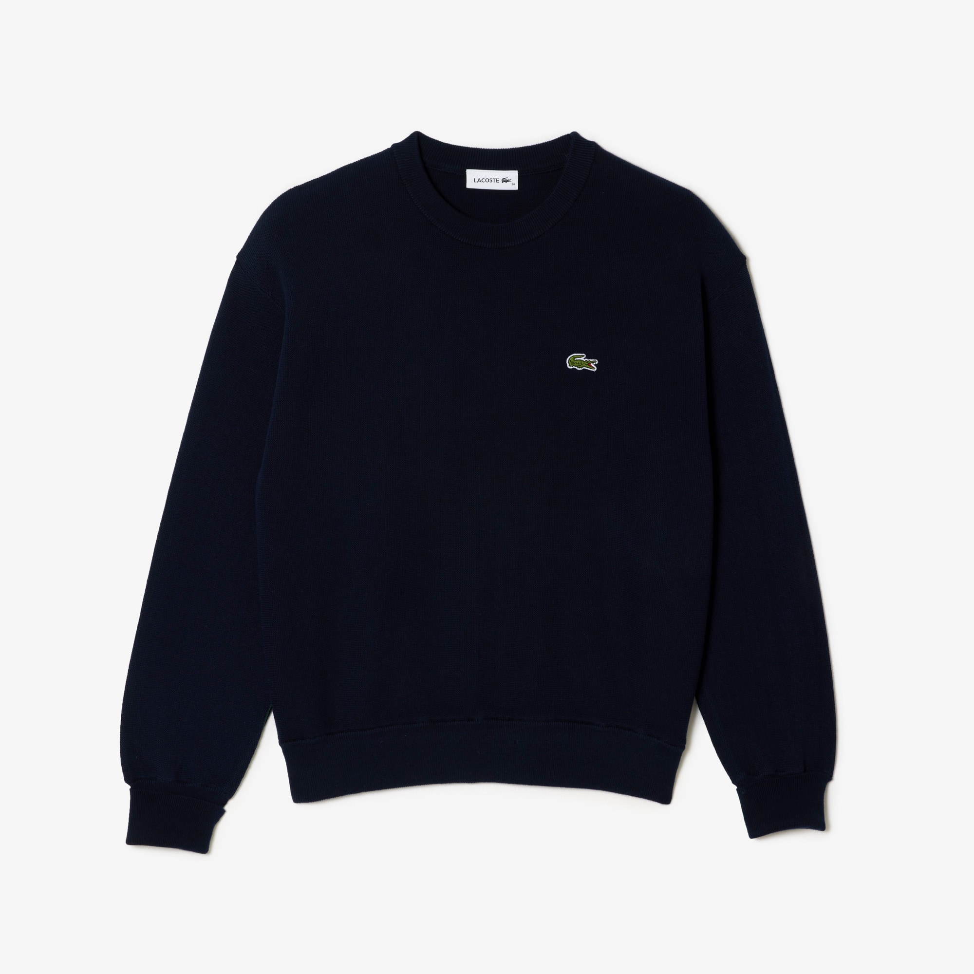 Pull col rond femme Lacoste en coton biologique Pullovers - Bleu - Lacoste - Femme
