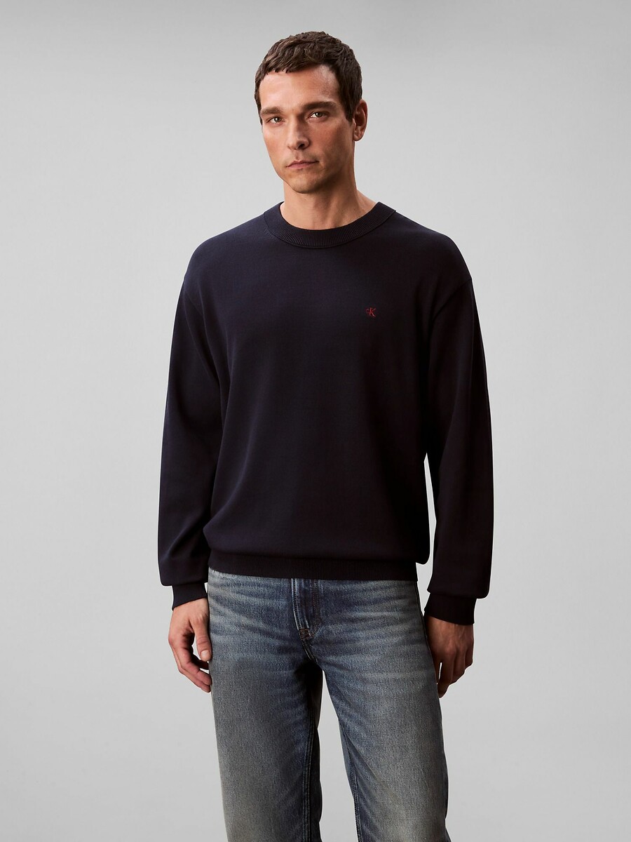 CALVIN KLEIN<br>Suéter de gola redonda