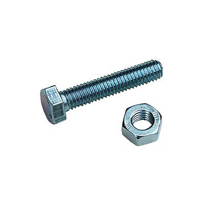 10 boulons tête hexagonale acier zingué Diall Ø8 x 16 mm