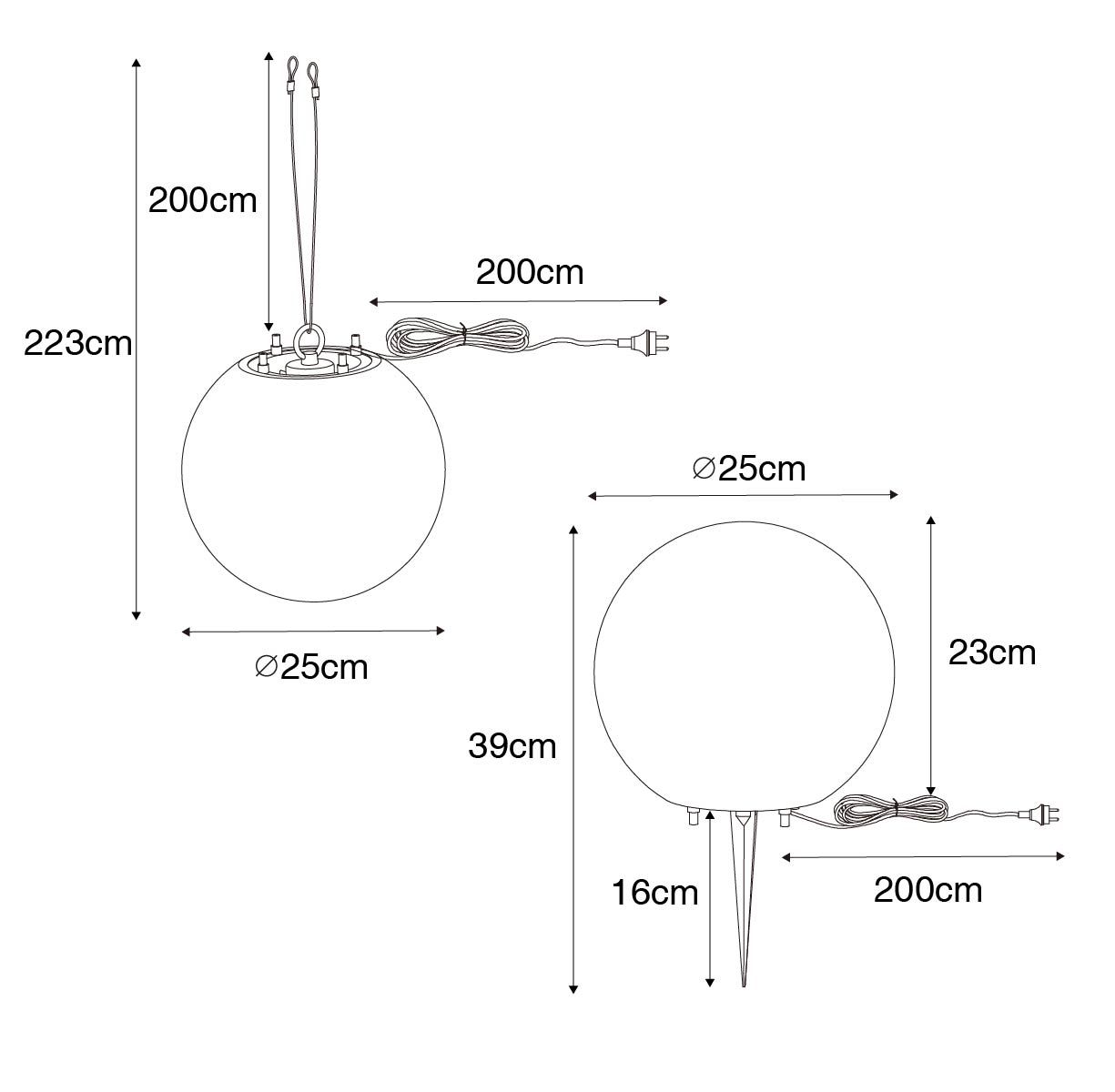 Moderne buitenlamp wit 25 cm IP65 - Nura