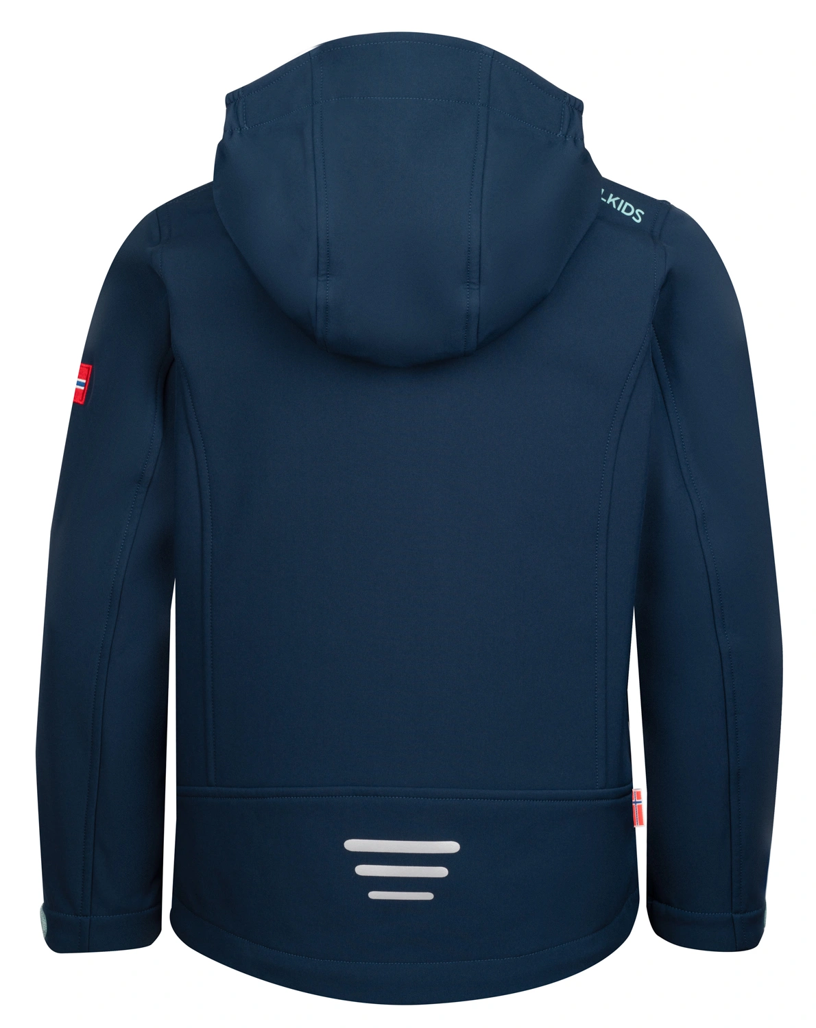 Softshell-JaKids TROLLFJORD in navy/aqua