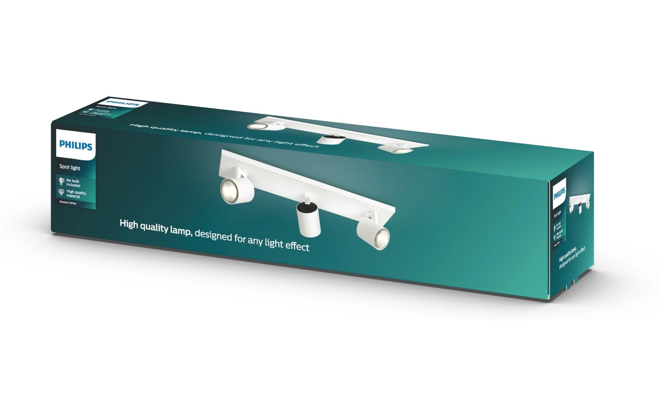 Aufbauspot Runner, 3 x GU10, 20 W, WeissMyLiving Aufbauleuchte mit beweglichem Leuchtenkopf